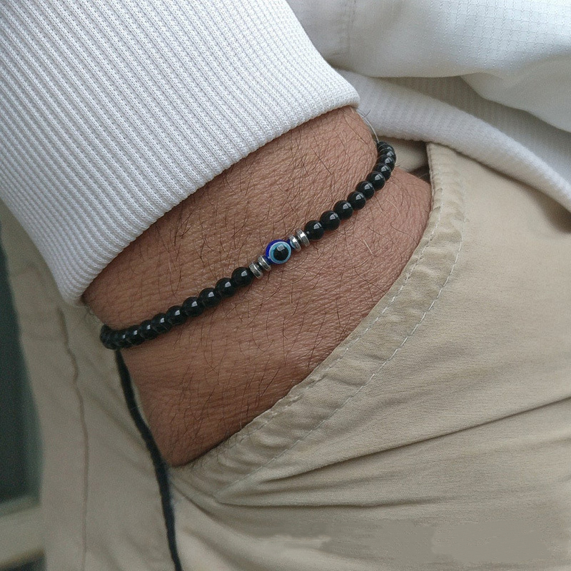 Trendy 4mm Obsidian Hematite N - Coordinates Bracelet のレビューと価格