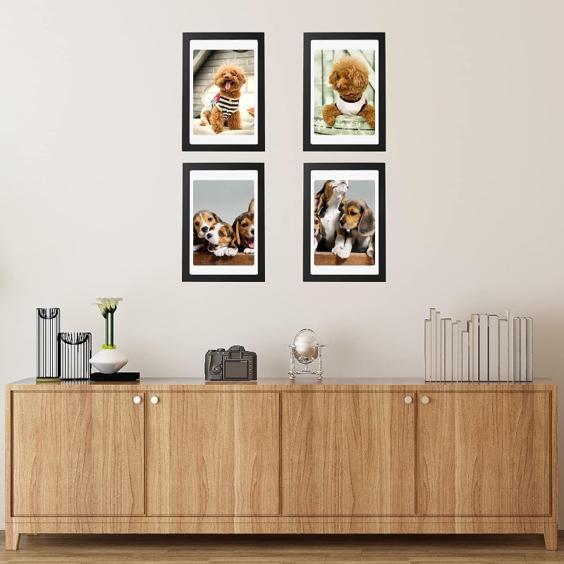 5-Piece Set A4 Black Wooden Ph - Engraved Wood Frame のレビューと価格