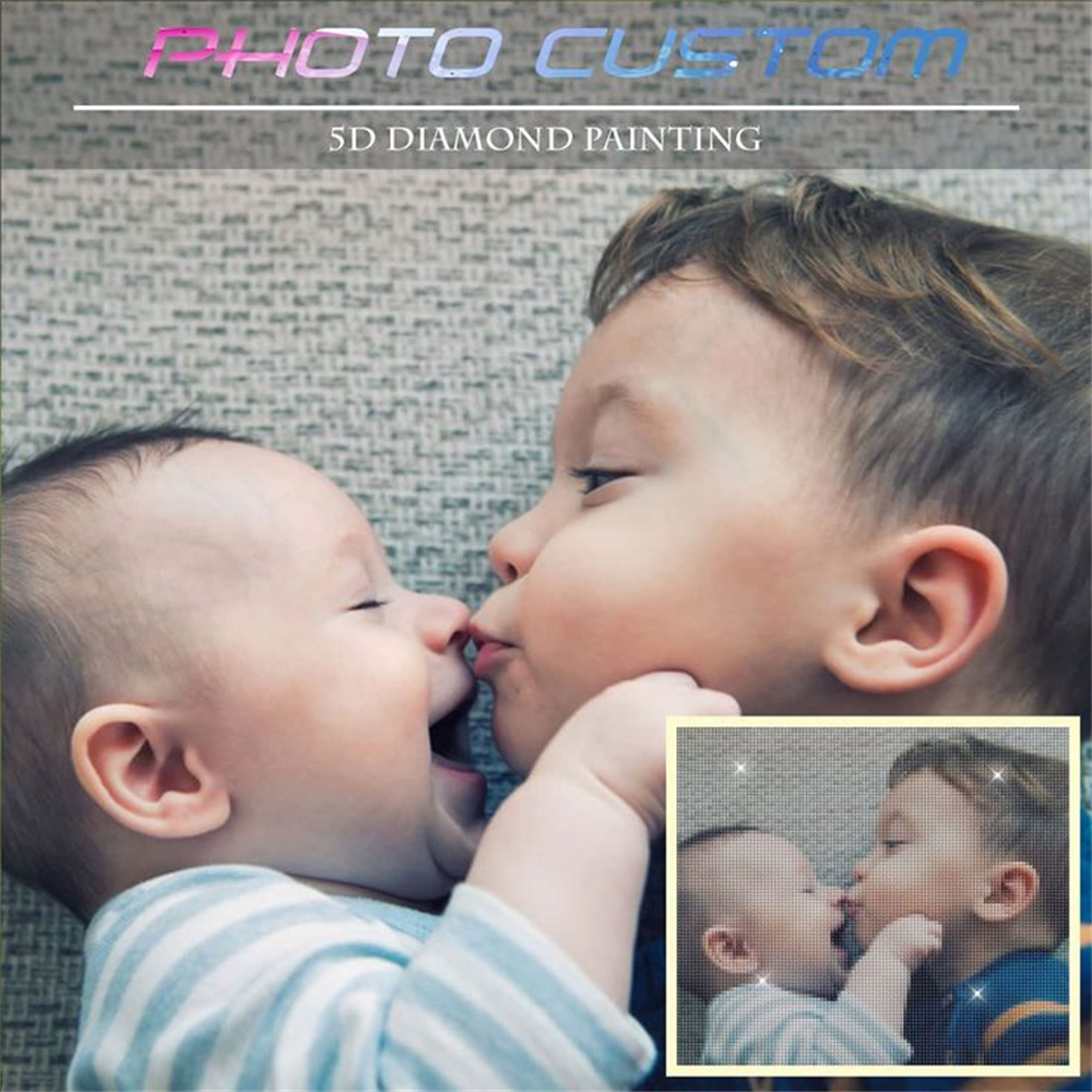 HUACAN Customized Photo 5D Diy - Photo Mosaic Print のレビューと価格
