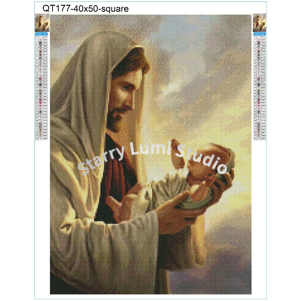 5D Full Square Painting God Mo - Photo Mosaic Print のレビューと価格
