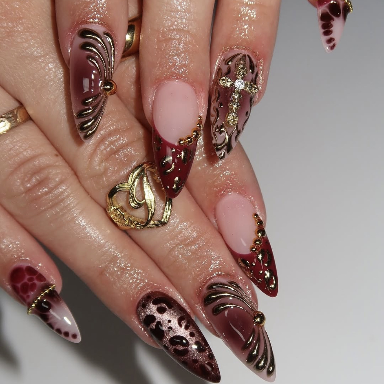 Medium fake nails for women gr - Pressed Flower Art のレビューと価格
