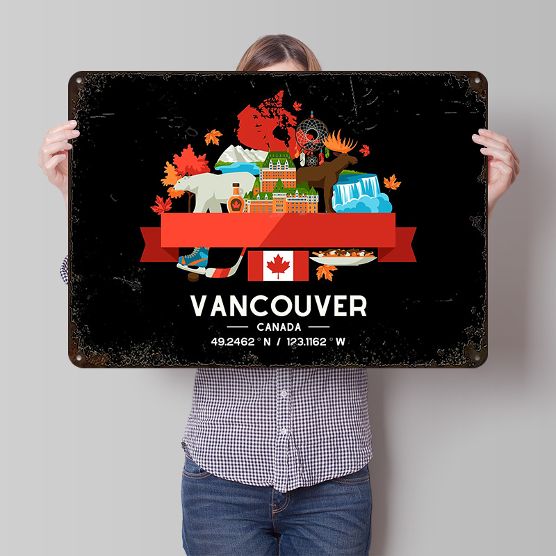 Vancouver City Map Printed Pos - Custom Map Poster のレビューと価格