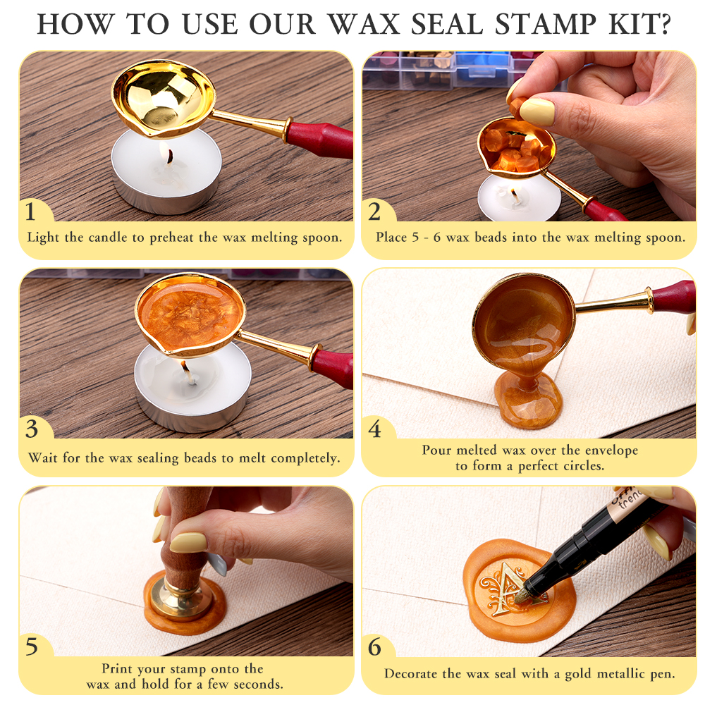 Alphabet Wax Seal Stamp Set -  - Wax Seal Letter Kit のレビューと価格