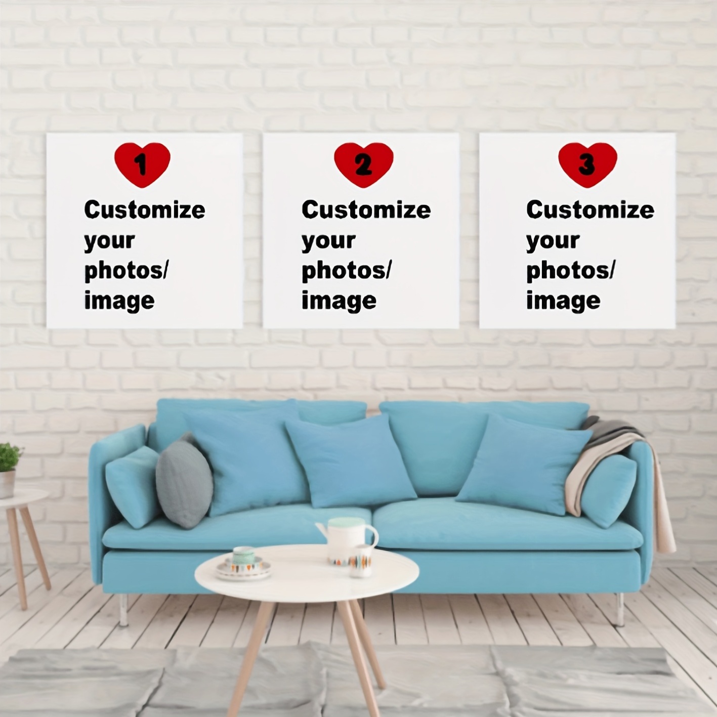 3pcs/set Custom Square Canvas  - Pet Portrait Custom のレビューと価格