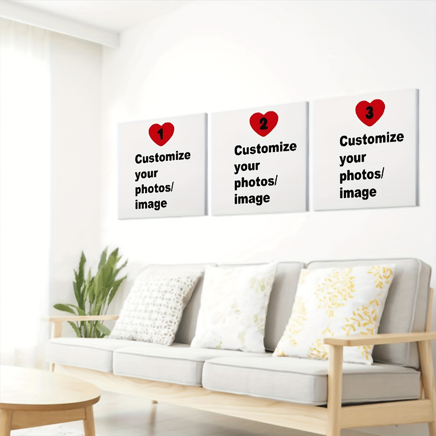 3pcs/set Custom Square Canvas  - Pet Portrait Custom のレビューと価格