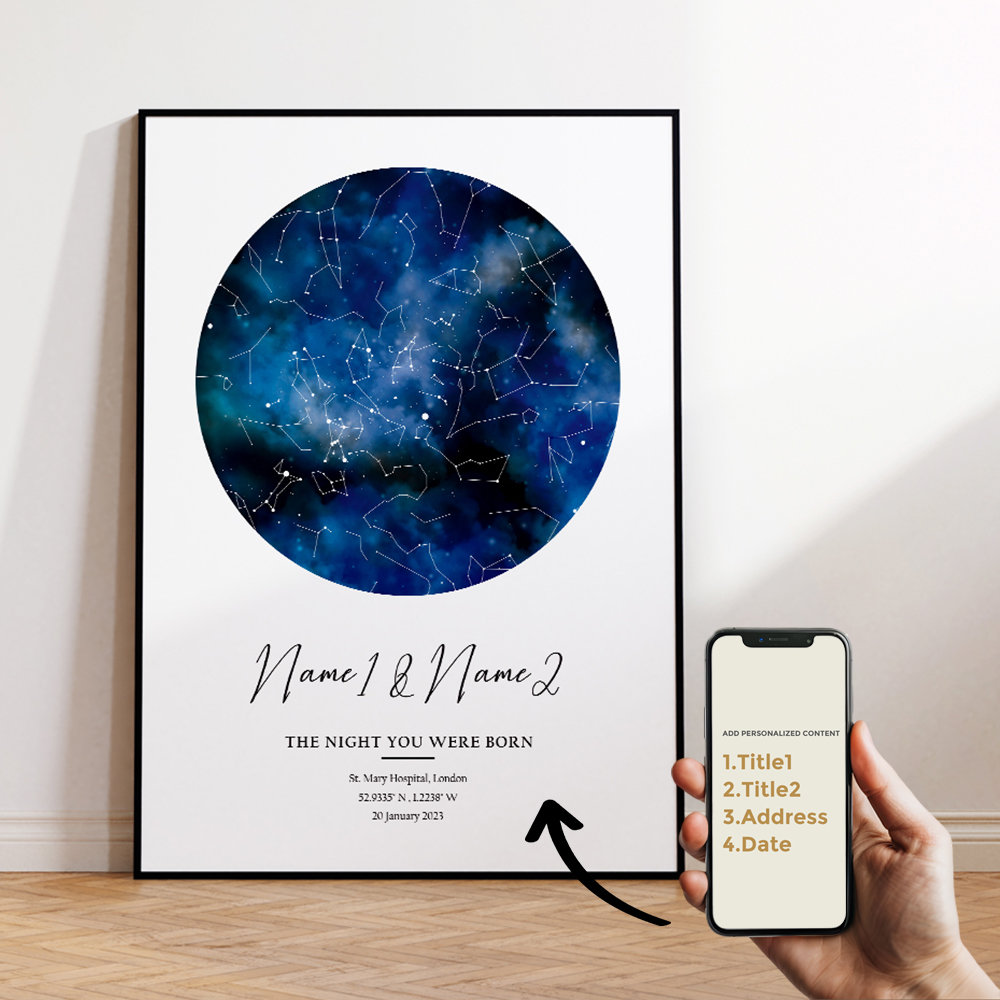 Modern Custom Personalized Nig - Custom Star Map のレビューと価格