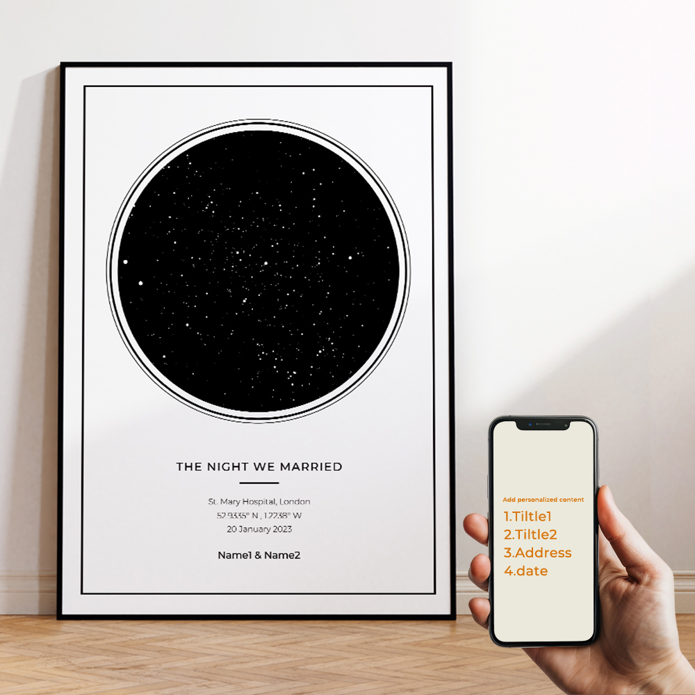 Modern Custom Personalized Nig - Custom Star Map のレビューと価格
