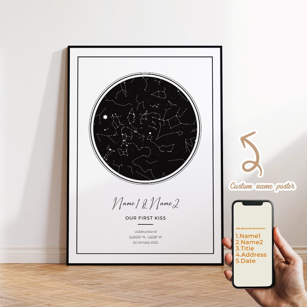 Modern Custom Personalized Nig - Custom Star Map のレビューと価格