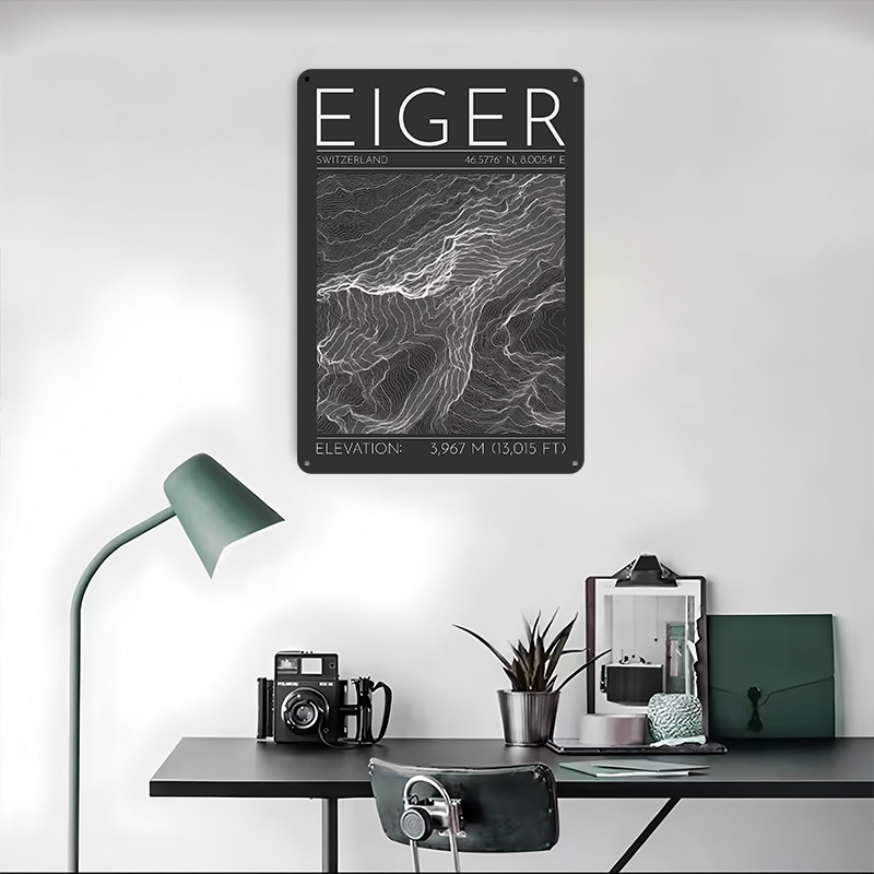 Eiger Mountain Topographic Con - Custom Map Poster のレビューと価格
