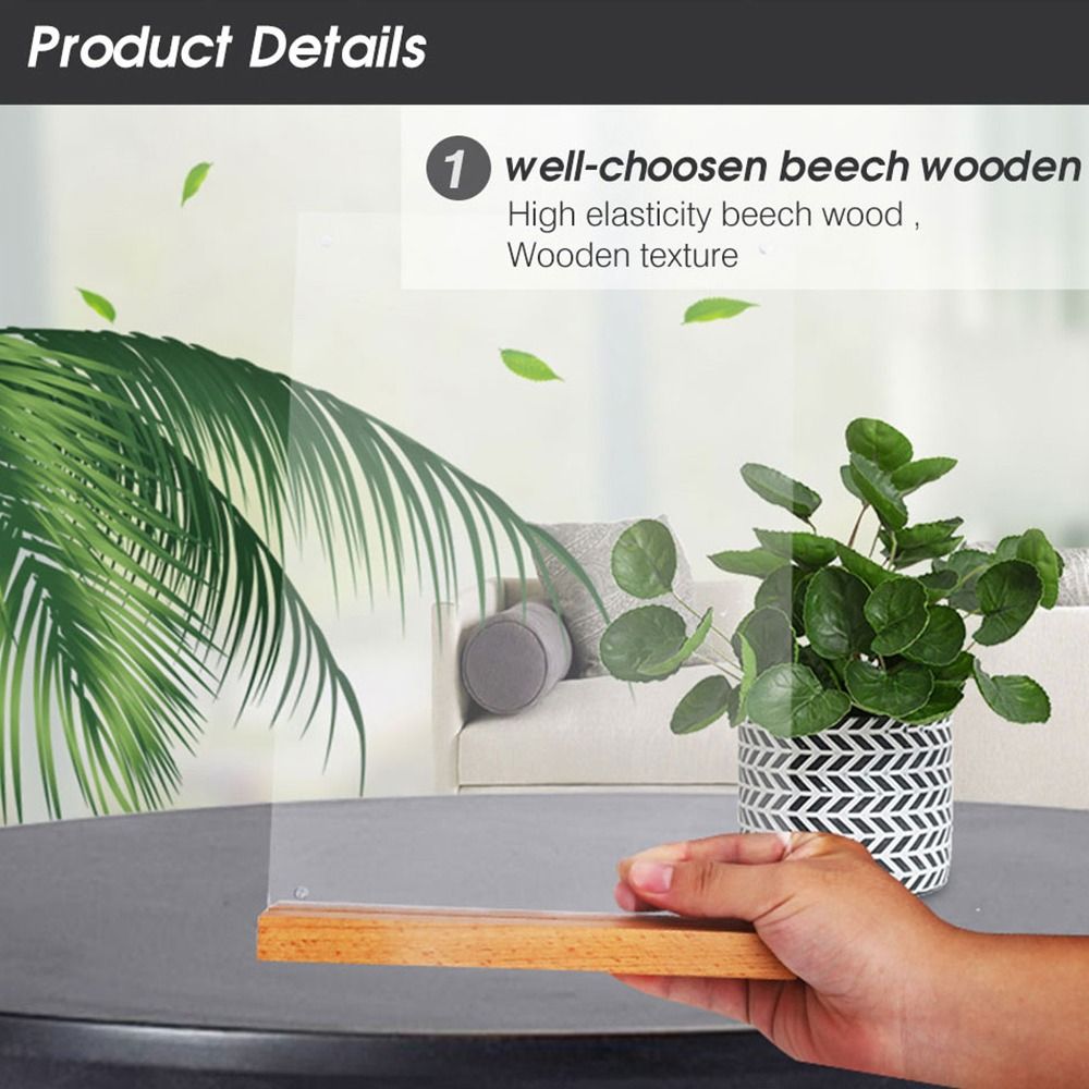 Durable Acrylic Table Top Sign - Engraved Wood Frame のレビューと価格