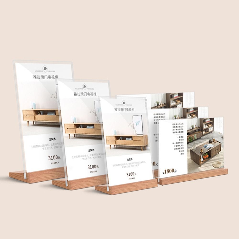 Durable Acrylic Table Top Sign - Engraved Wood Frame のレビューと価格