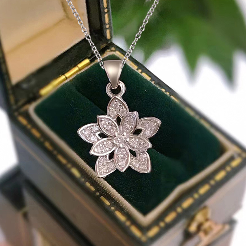 925 Sterling Silver Flower Nec - Birth Flower Necklace のレビューと価格