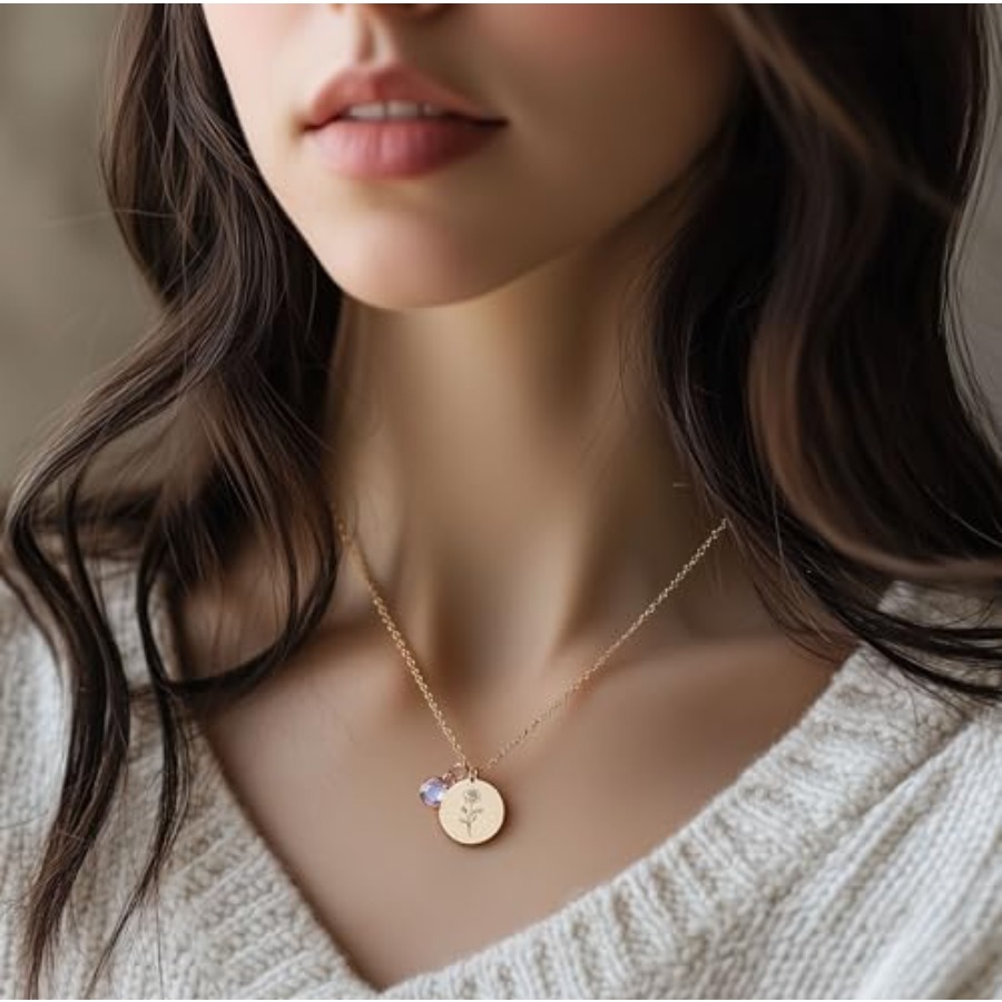 Birth Flower Necklaces for Wom - Birth Flower Necklace のレビューと価格