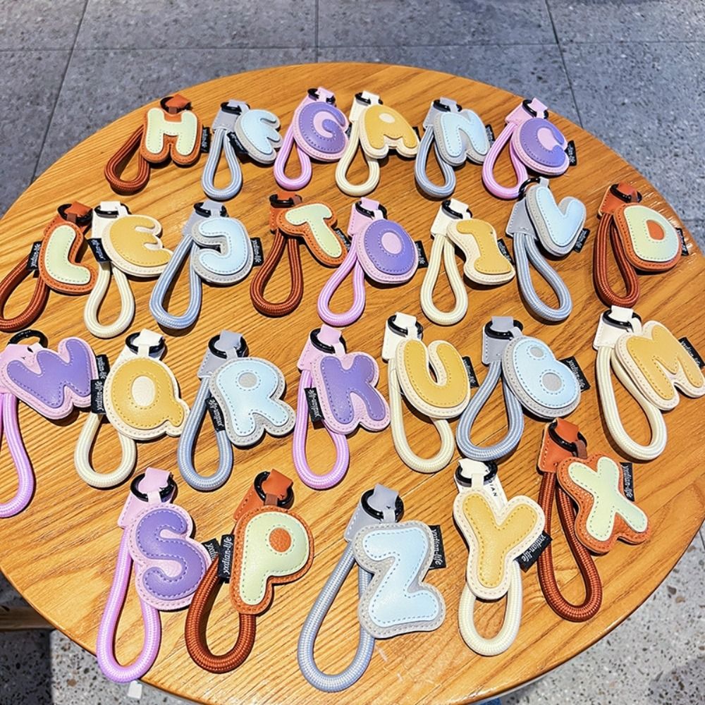 Sweet 26 Letter Keychain PU Le - Monogram Keychain Leather のレビューと価格