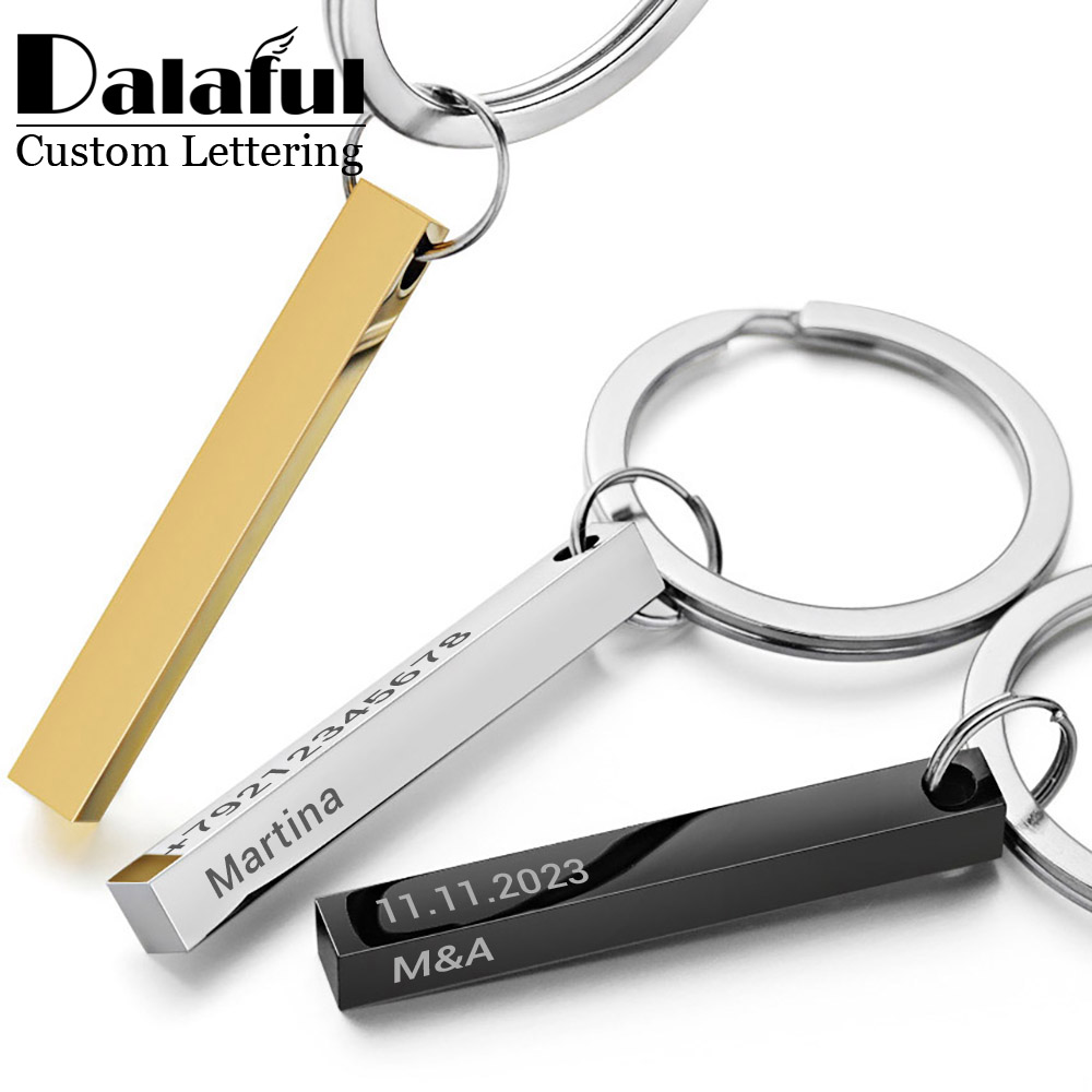Personalize Keychains 3D Bar S - Initial Ring Custom のレビューと価格