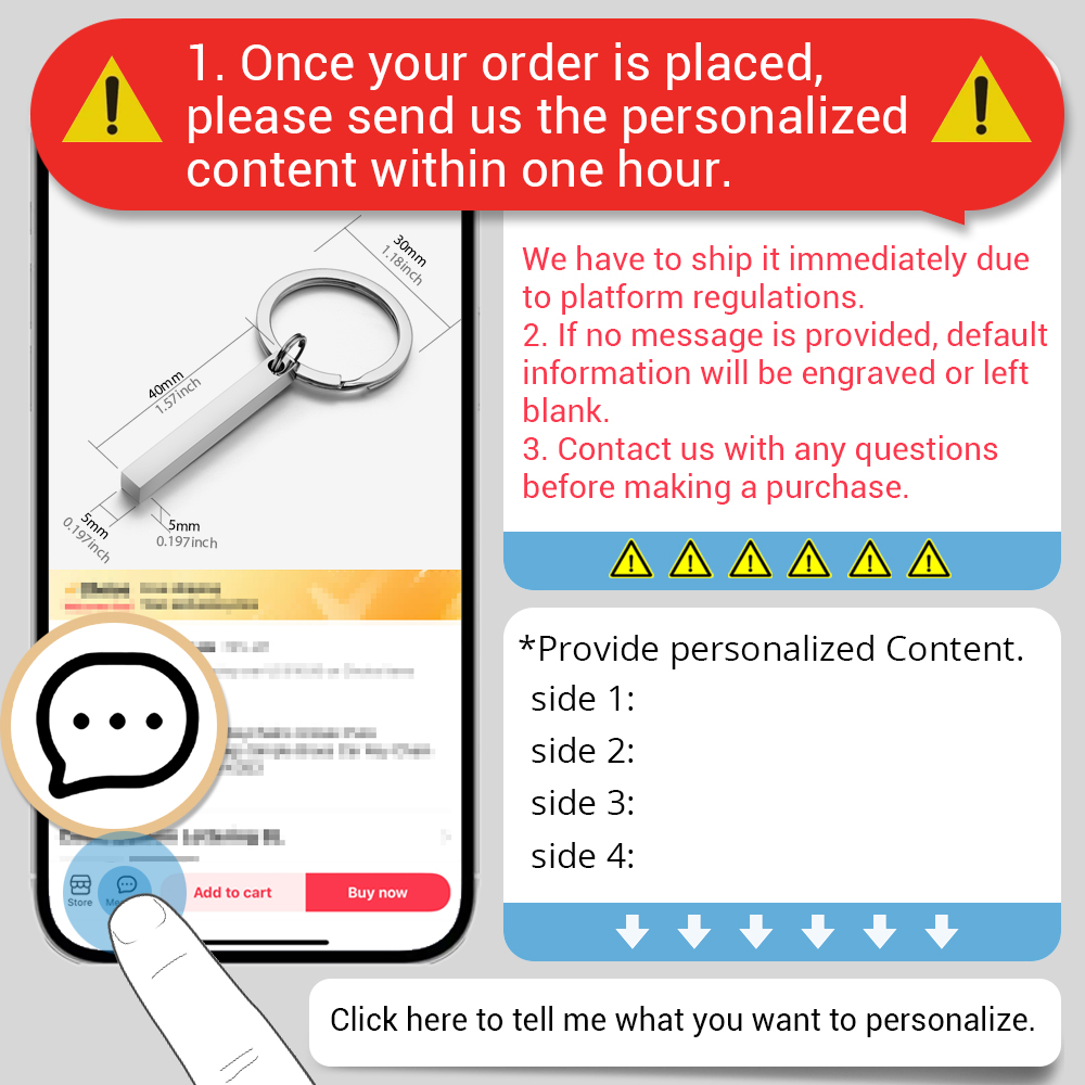 Personalize Keychains 3D Bar S - Initial Ring Custom のレビューと価格