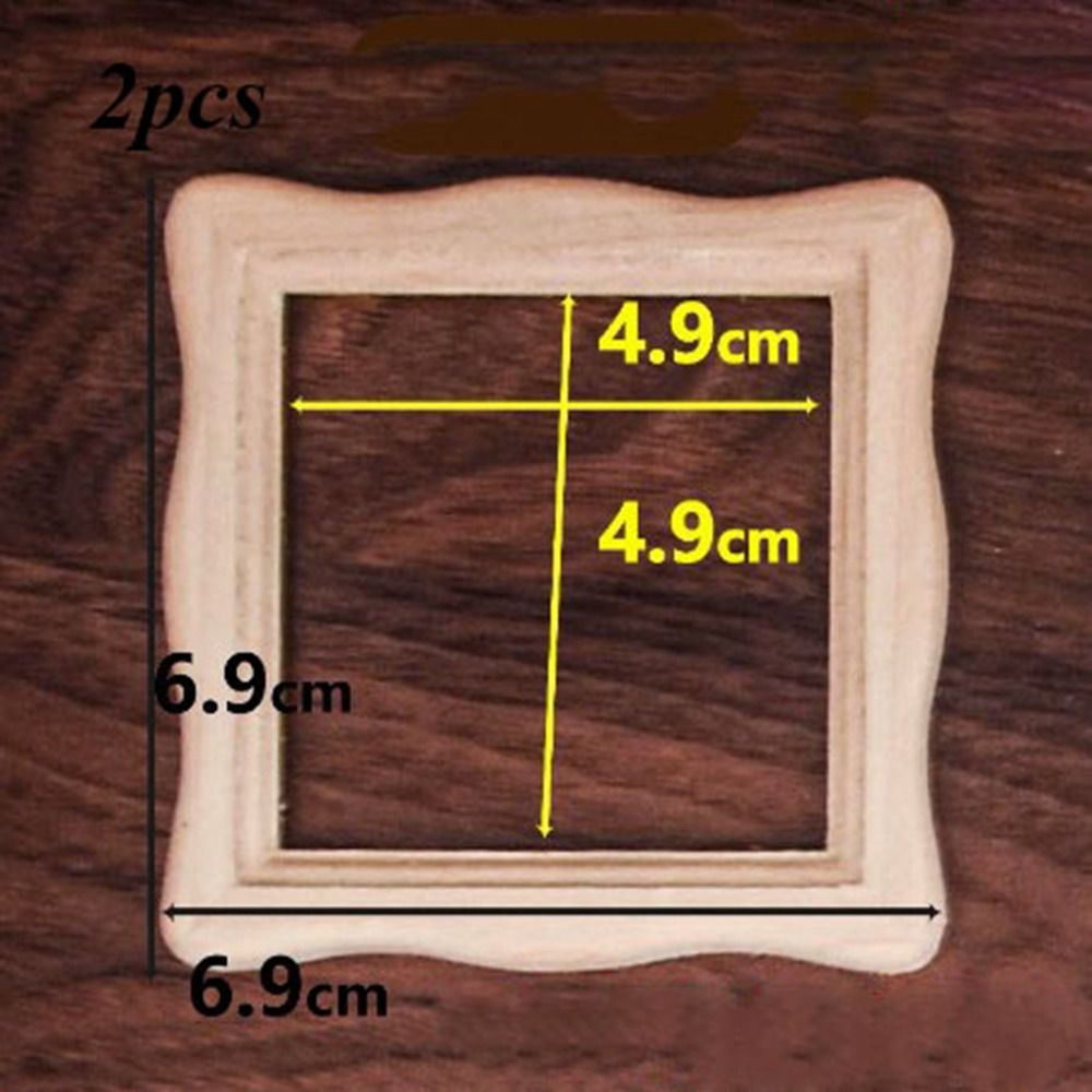 2pcs New 1/12 Dollhouse Miniat - Engraved Wood Frame のレビューと価格