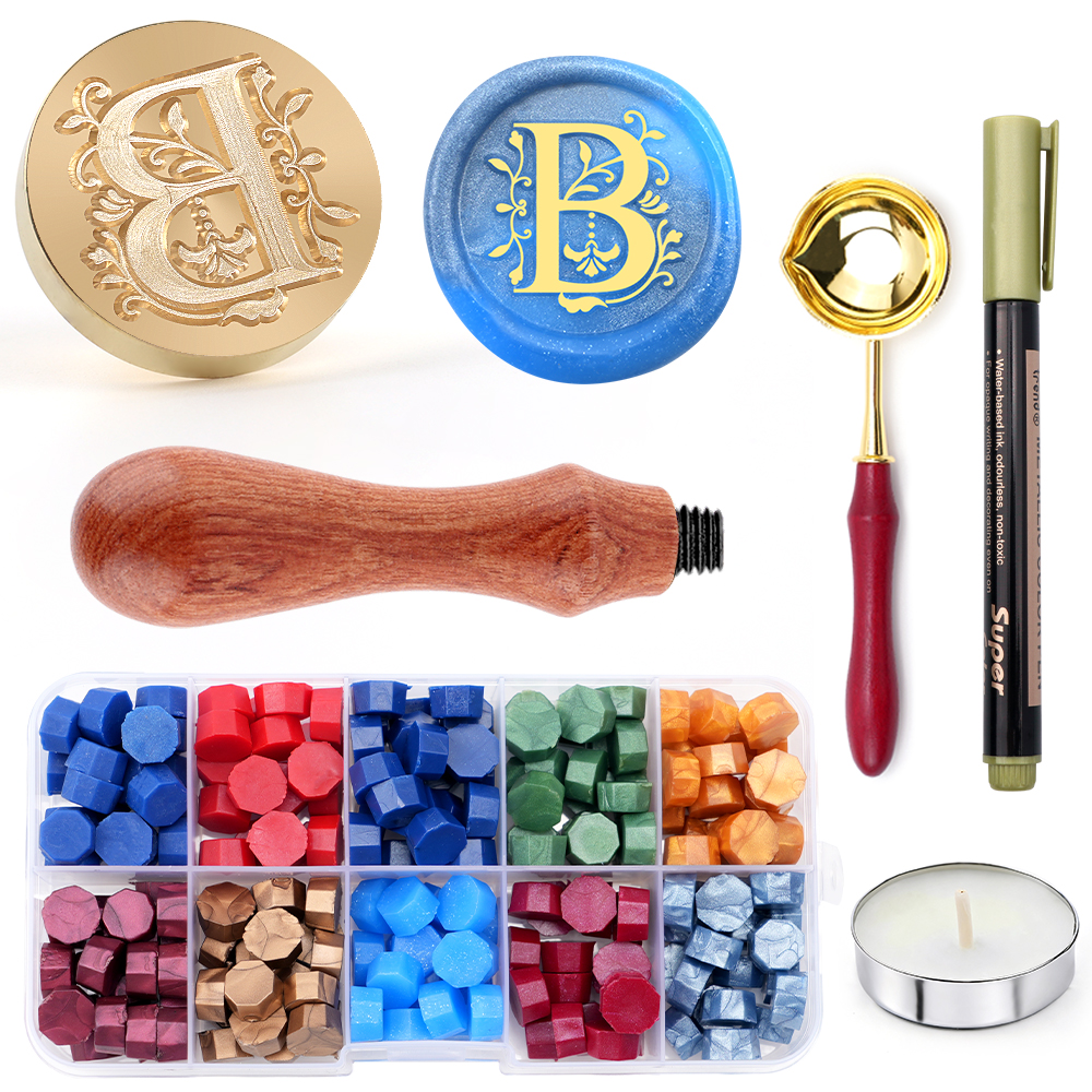 A-Z letter Wax Seal Stamp Kit  - Wax Seal Letter Kit のレビューと価格