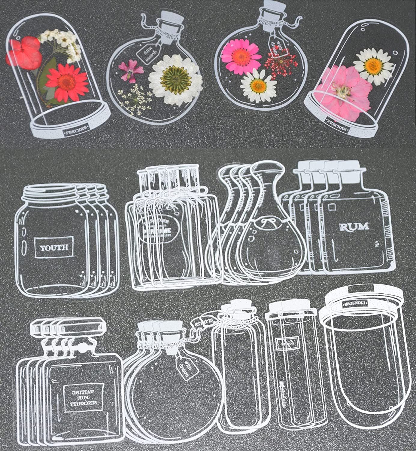 30Pcs Transparent Dried Flower - Dried Flower Bookmark のレビューと価格