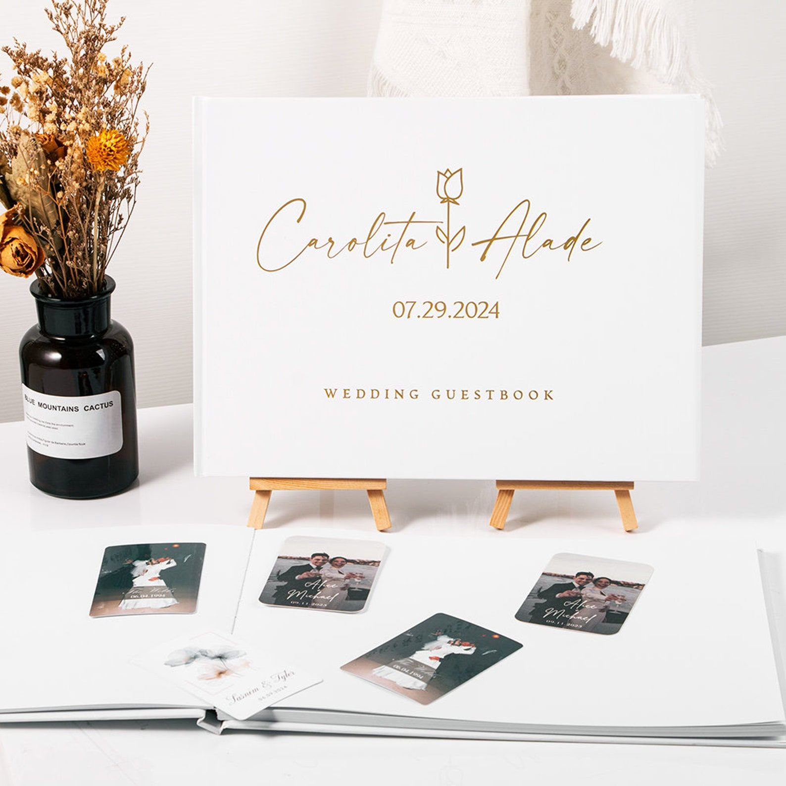 Custom Wedding Guestbook Perso - Custom Photo Book のレビューと価格