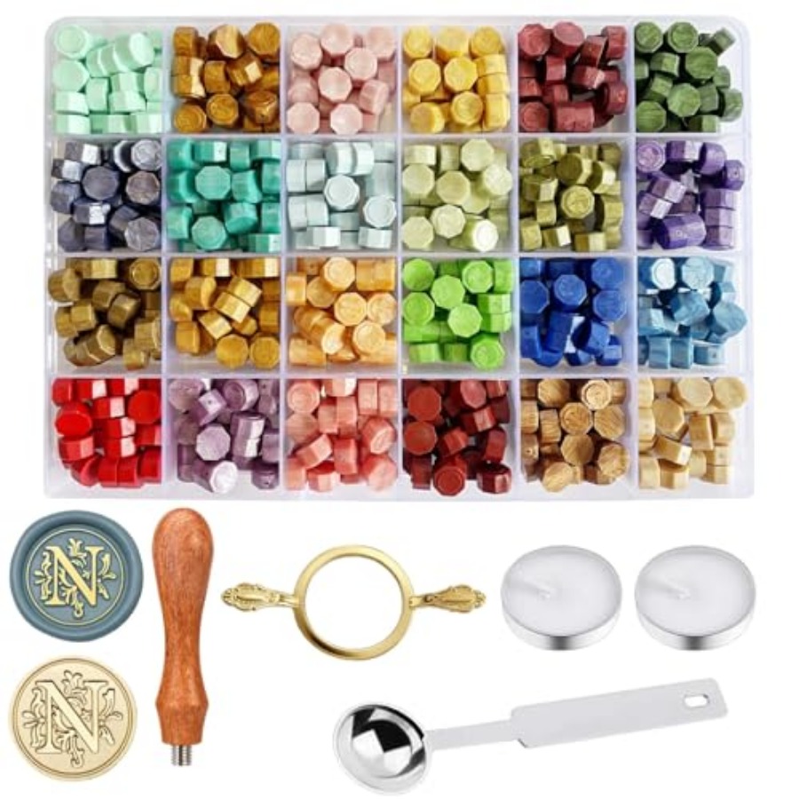Wax Seal Stamp Kit - Sealing W - Wax Seal Letter Kit のレビューと価格