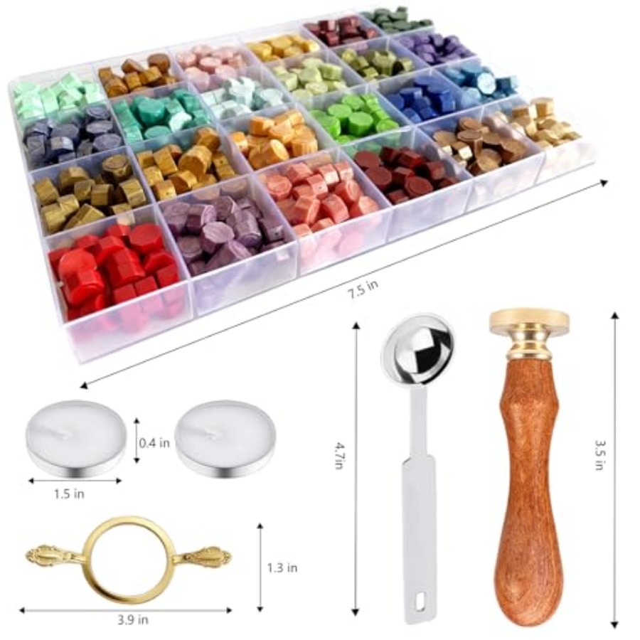 Wax Seal Stamp Kit - Sealing W - Wax Seal Letter Kit のレビューと価格